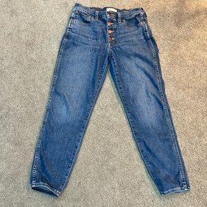 Size 28 P Madewell 10” road tripper jeans high wasted